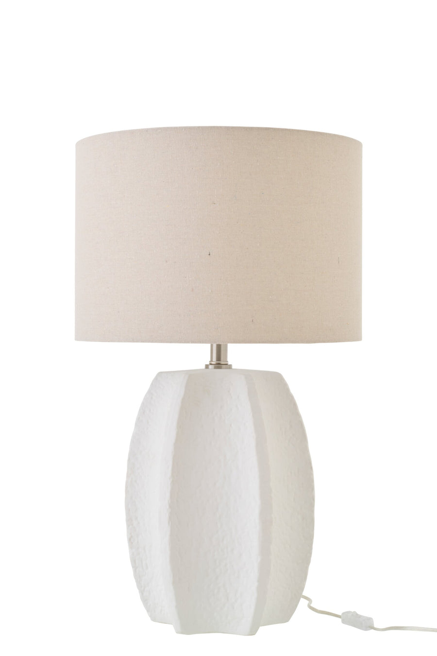 Lampe à poser en céramique blanche, H 70 cm
