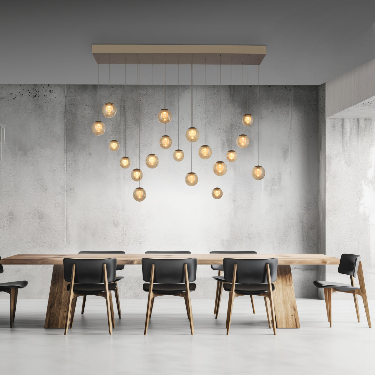 Suspension Pure Popup marron, P 150 cm