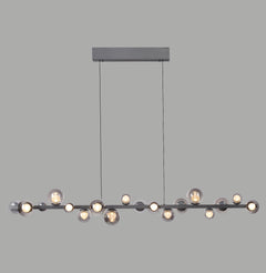 Suspension Pure E-Popup grise, verre, H 240 cm