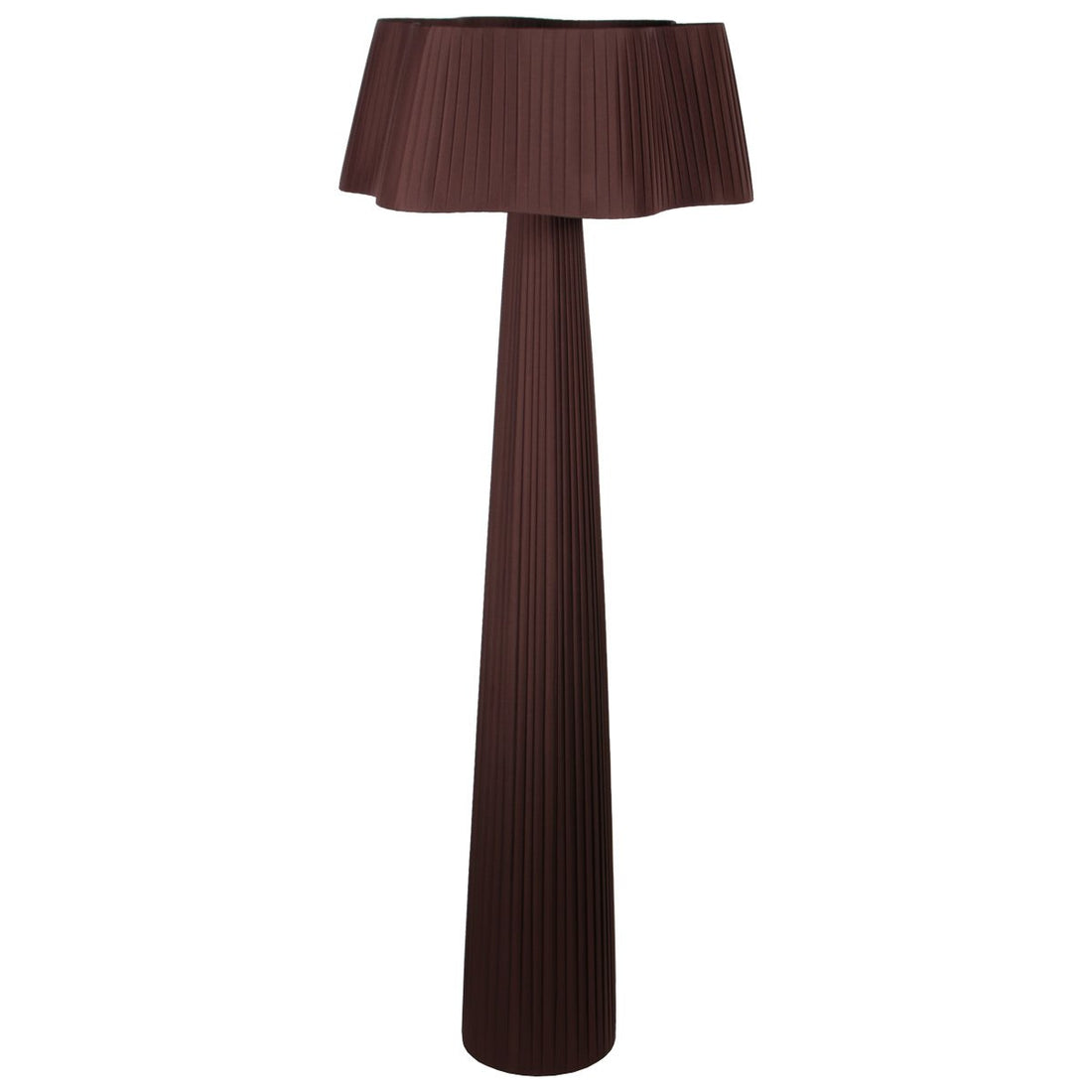 Lampadaire marron, abat-jour Ø60 cm