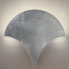 Applique murale LED Palm en métal, feuille d'argent, hauteur 34 cm