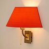 Applique murale Noble Living Elegant en métal, or et rouge, hauteur 30 cm