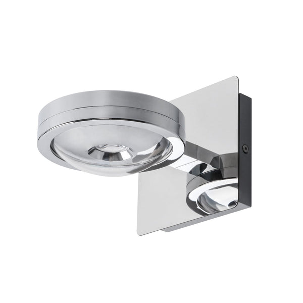 Applique murale Solo Punto en métal, chromé, hauteur 11 cm, IP44