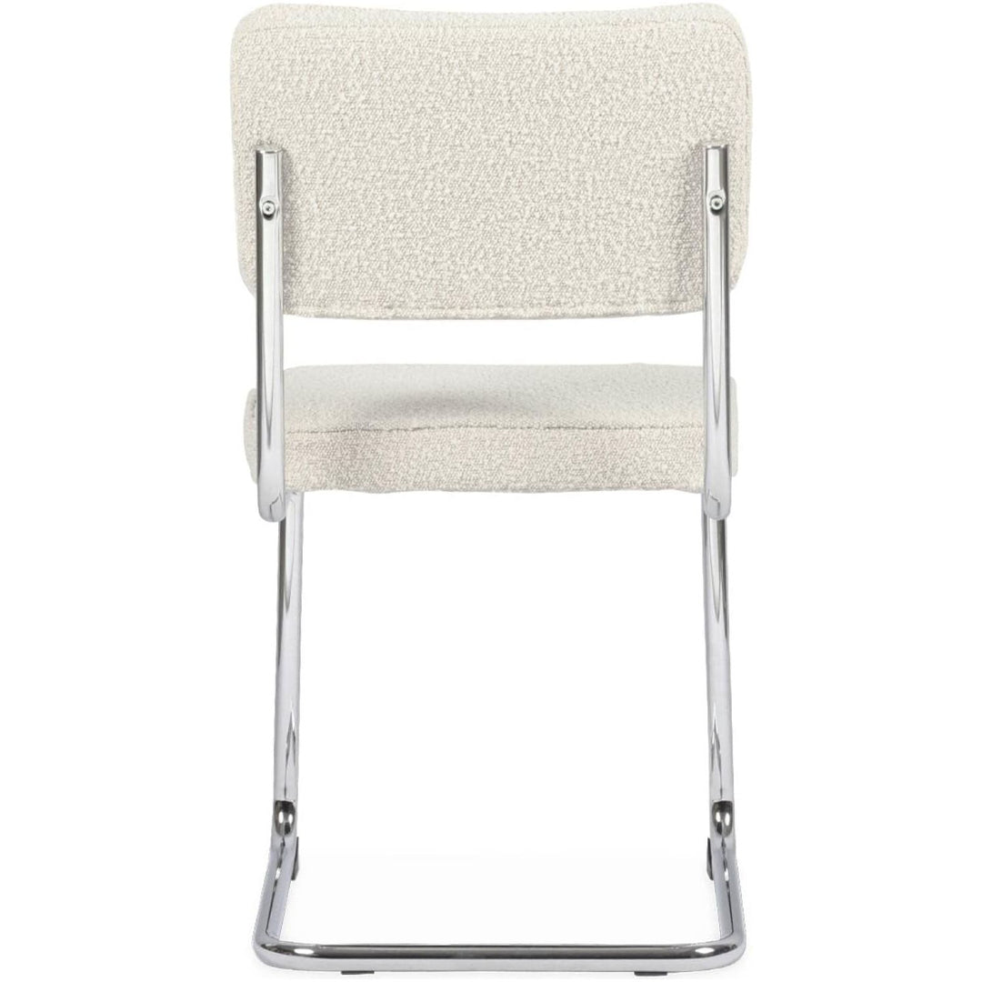 "Chaises Cantilever Bouclette Blanc" | Designix - 3333    - https://designix.fr/