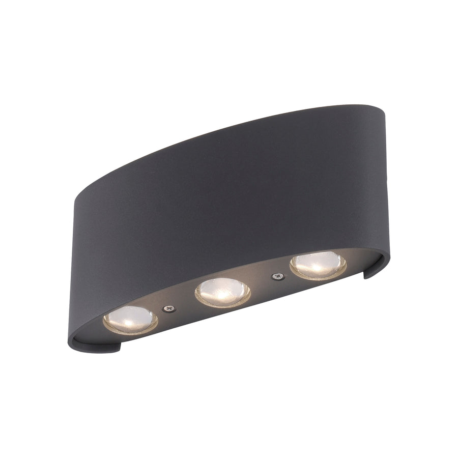 Applique murale Carlo anthracite, L 4 cm