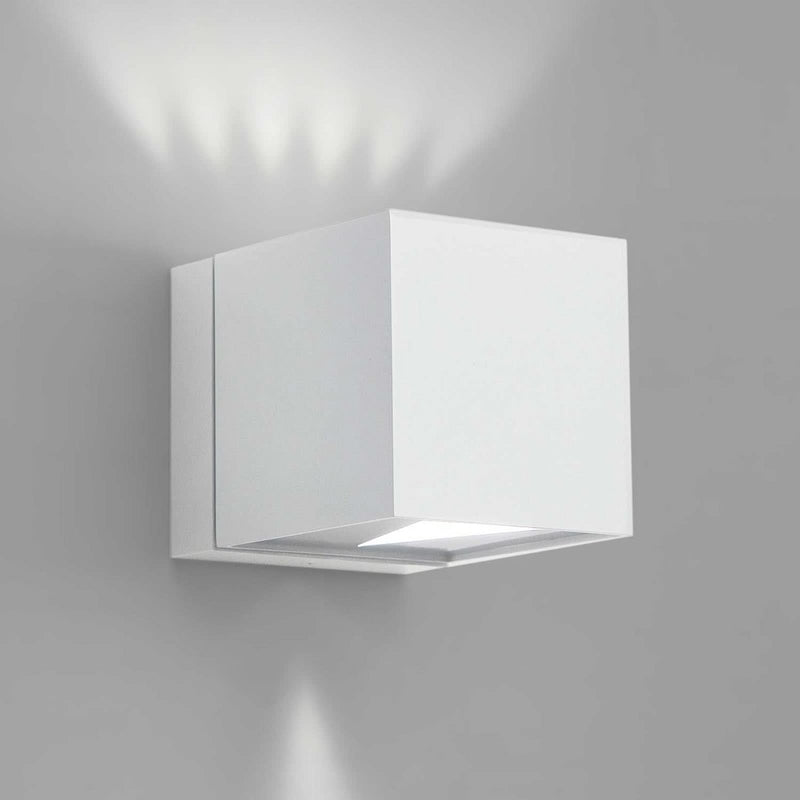 Applique murale Dau en aluminium, blanc, hauteur 8,7 cm