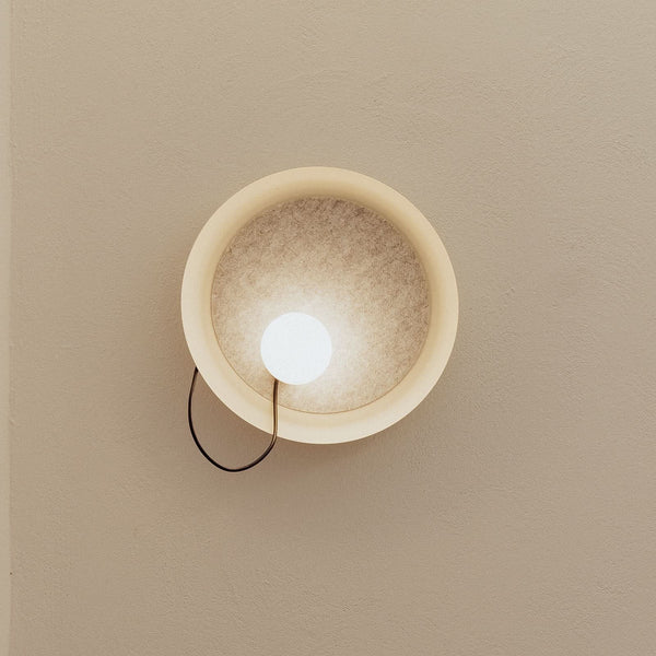 Applique murale Wire en verre, gris, Ø 38,3 cm