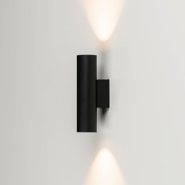 Applique murale LED Haul en aluminium, noir mat, hauteur 15,3 cm