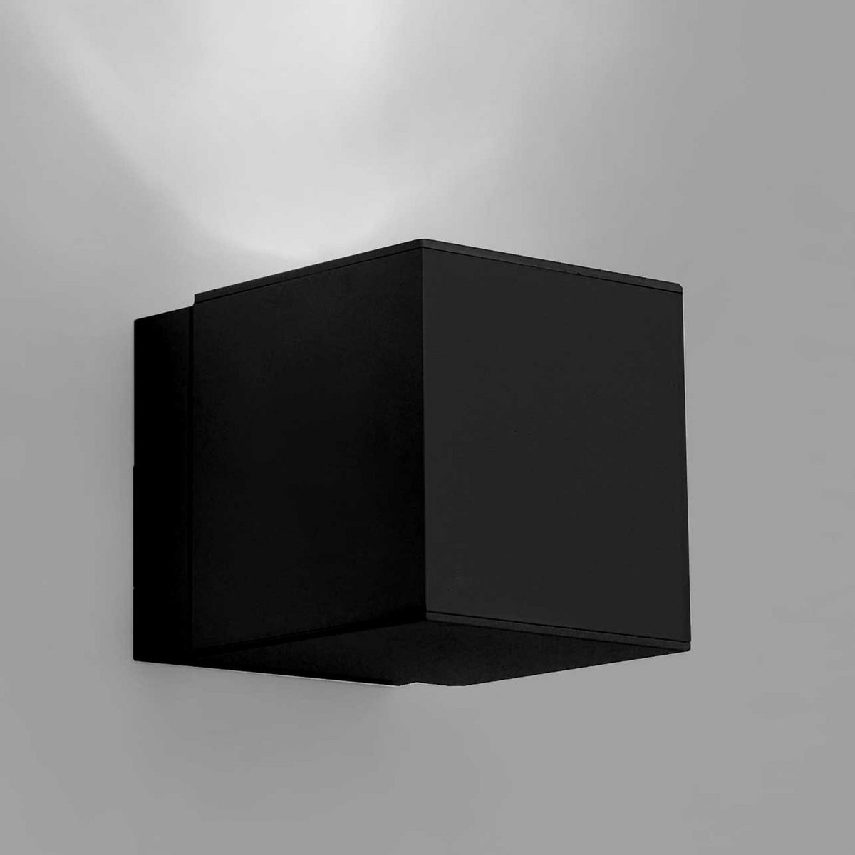 Applique murale Dau en aluminium, noir, hauteur 8,4 cm
