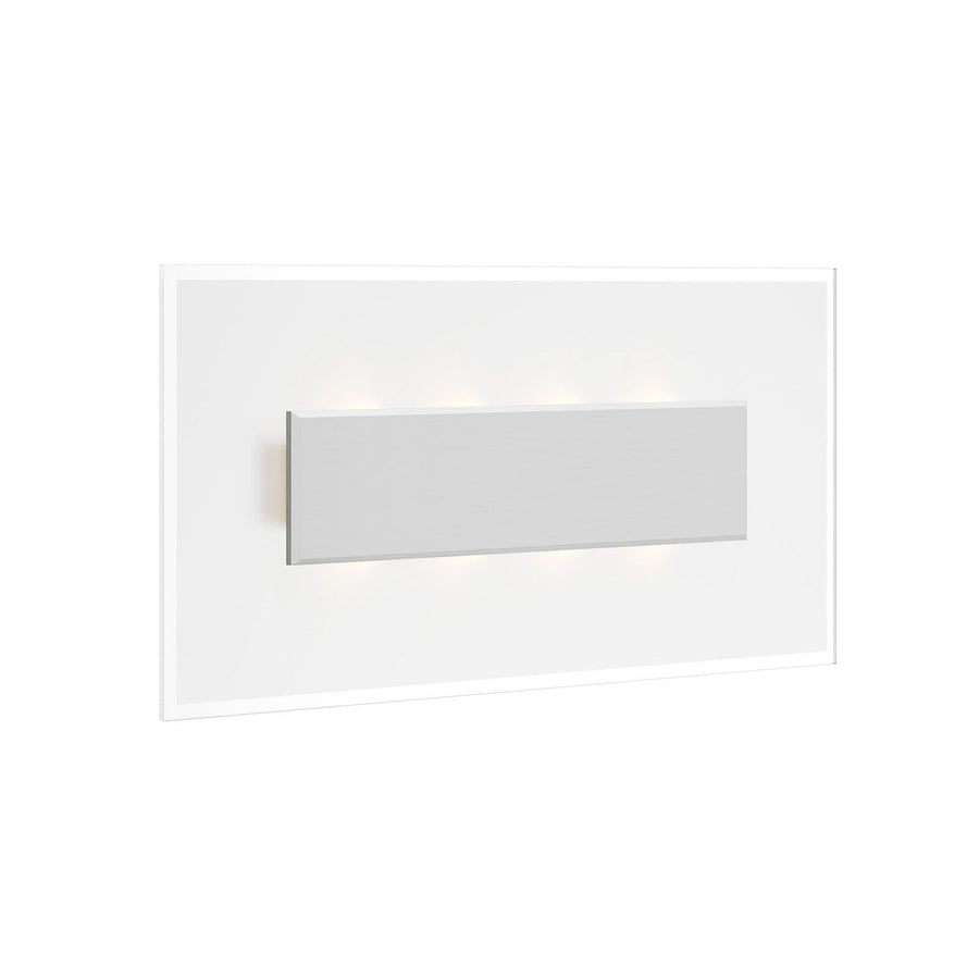 Applique murale LED Lole en verre, transparent satiné, 8 lumières, hauteur 7 cm