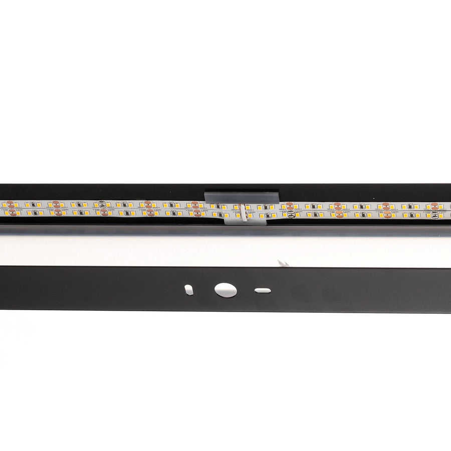 Applique murale LED Mera en acier, noir et blanc, hauteur 4,5 cm, 3000 K, 28 W