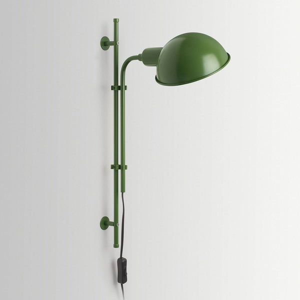 Applique murale Funiculí A en aluminium, vert, hauteur 49,2 cm