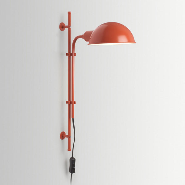 Applique murale Funiculí A en aluminium, terracotta, hauteur 49,2 cm