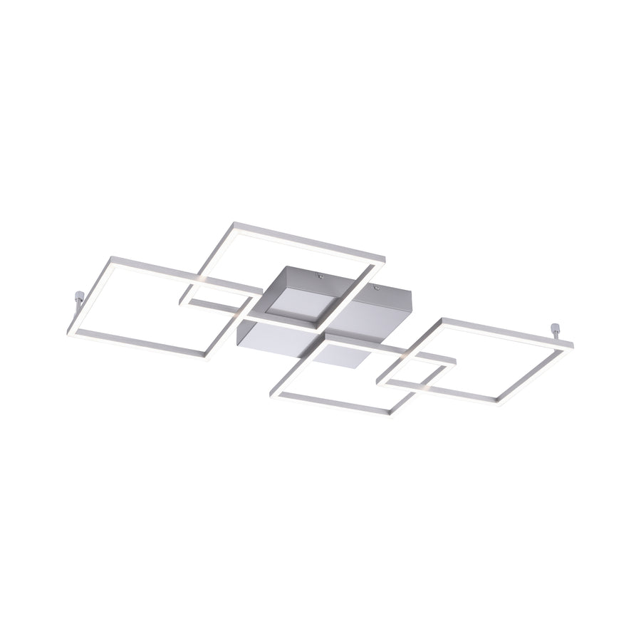 Plafonnier Inigo acier, P 80,5 cm