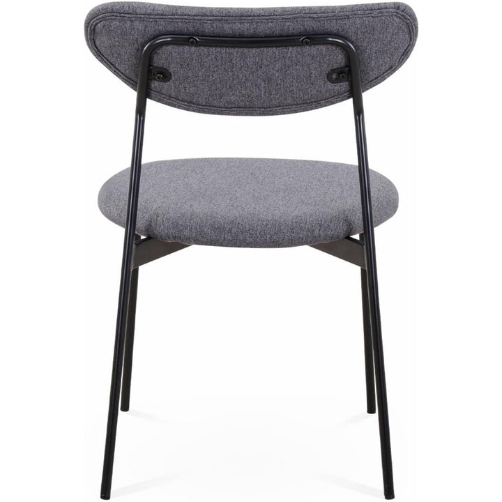 Alice'S Home - Lot De 2 Chaises - Arty - Scandinaves Et Vintage. Assise Et Dossier Gris Foncé. Pieds En Acier | Designix - Amazon    - https://designix.fr/