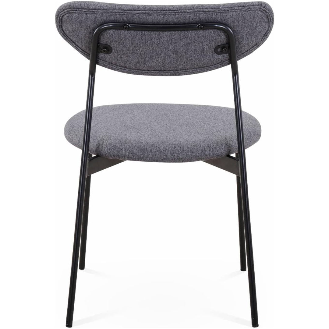 Alice'S Home - Lot De 4 Chaises - Arty - Scandinaves Et Vintage. Assise Et Dossier Gris Foncé. Pieds En Acier | Designix - Amazon    - https://designix.fr/