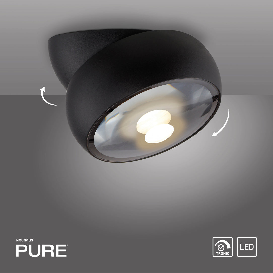 Plafonnier LED | Pure Move Noir
