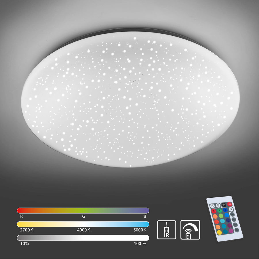 Plafonnier Skyler blanc, L 39 cm