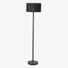 Lampadaire sur pied noir avec abat-jour | Noira