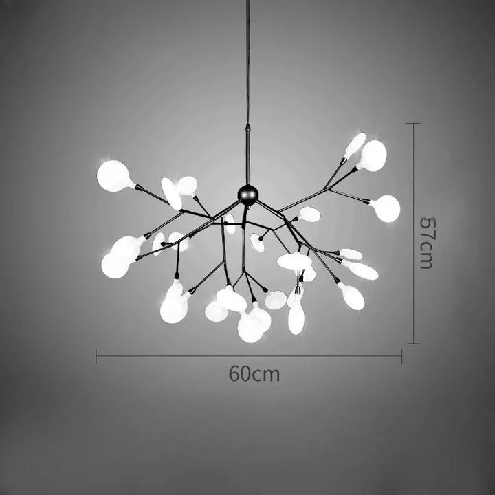 Luminaire Contemporain Noir | Éclat Sombre | Designix - Lustre 27 Têtes | 57x60cm   - https://designix.fr/