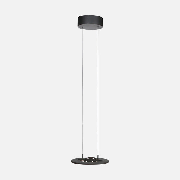 Suspension treuil réglable noire Ø 32 cm, LED 4000 lm | Soleil