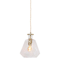 Suspension luminaire Grazio Glass doré
