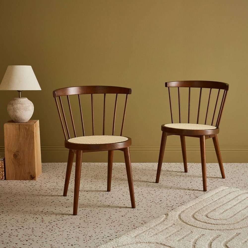 Chaises Noyer Bois Cannage | Designix - 3333    - https://designix.fr/