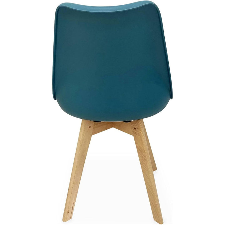 Alice'S Home - Lot De 4 Chaises Scandinaves. Pieds Bois De Hêtre. Chaises 1 Place. Bleu Canard | Designix - Amazon    - https://designix.fr/