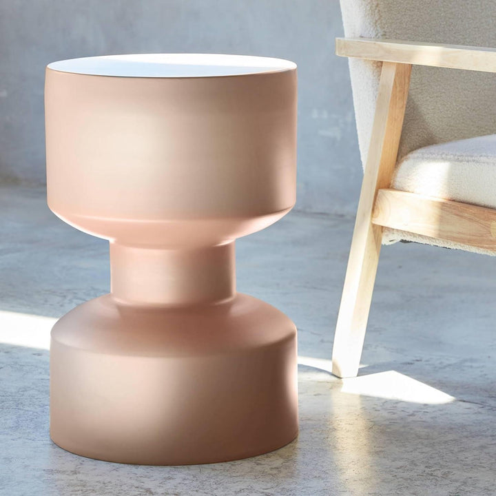 Alice'S Home - Table D'Appoint. Bout De Canapé. Table De Chevet En Métal. Rose. Aya. Ø30 X H 47Cm | Designix - Amazon    - https://designix.fr/