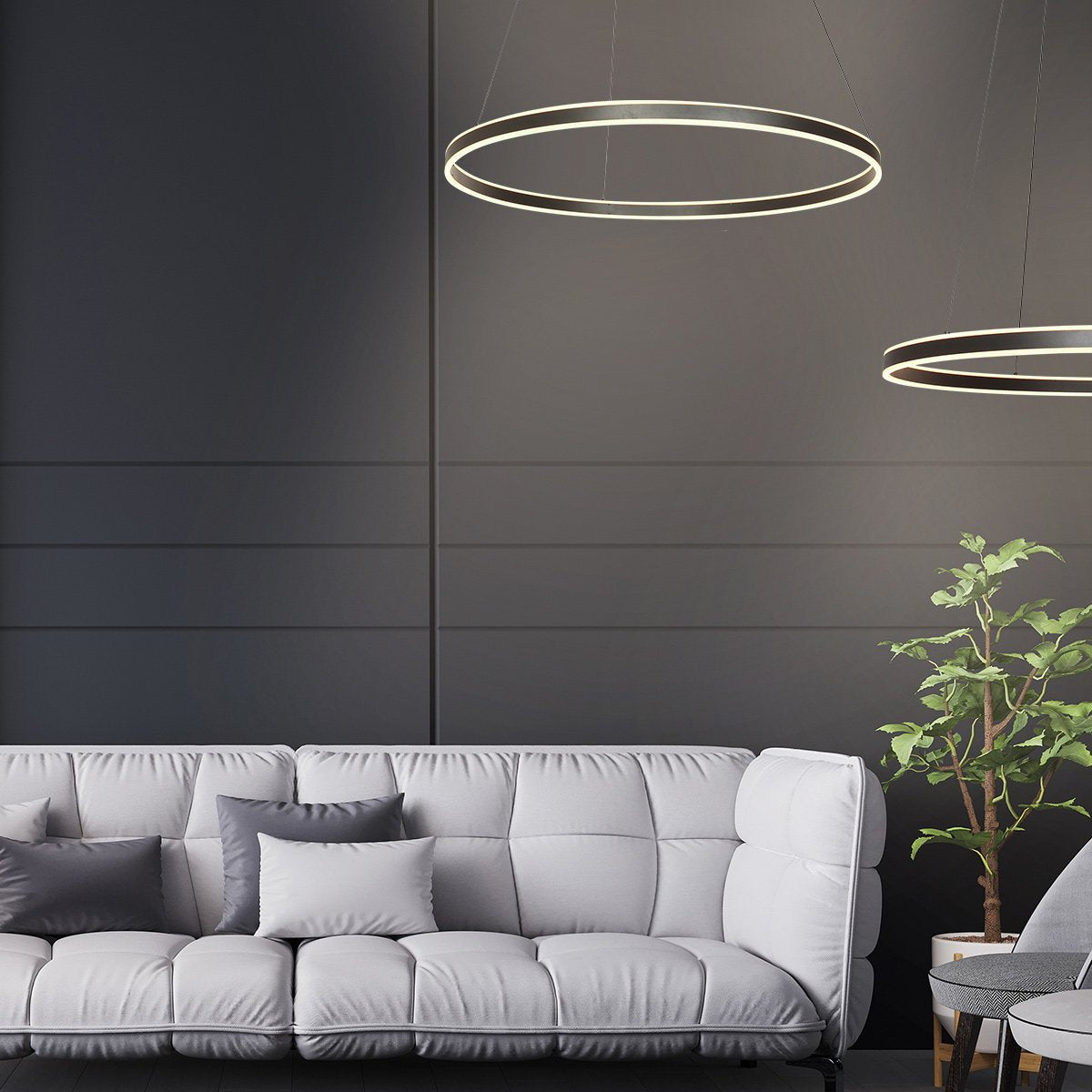 Suspension luminaire Ringlux noir