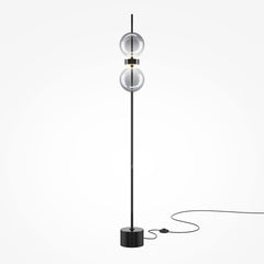Double Moon Lampadaire noir