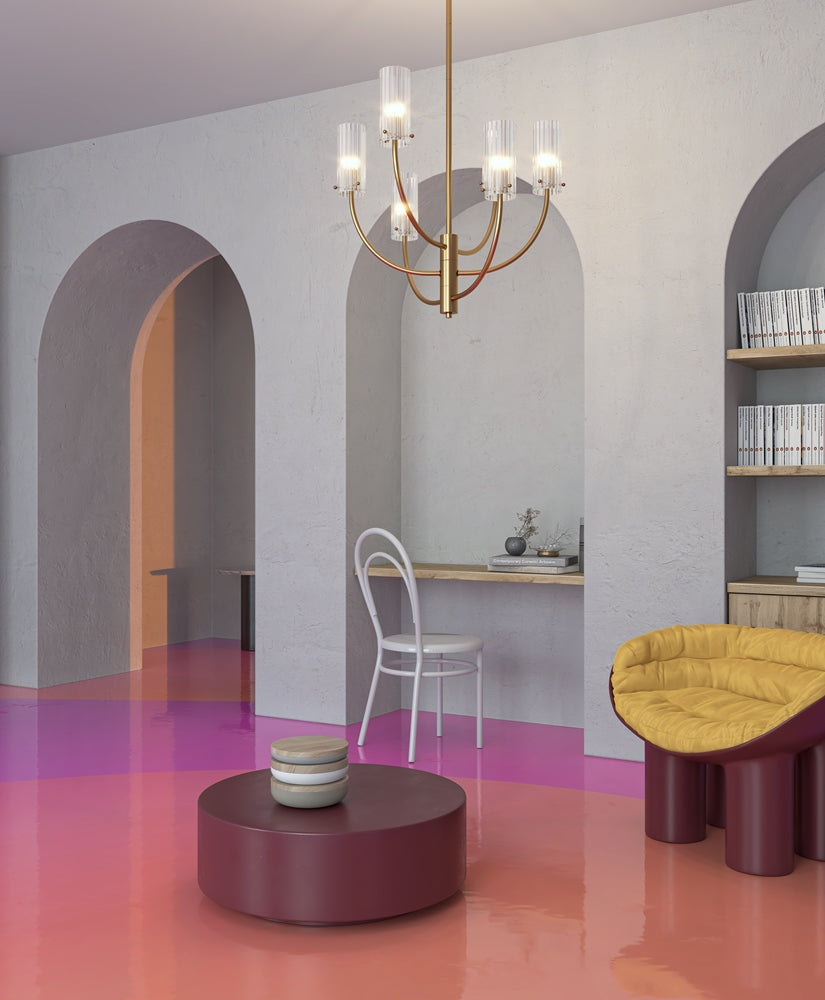 Arco Suspension luminaire doré
