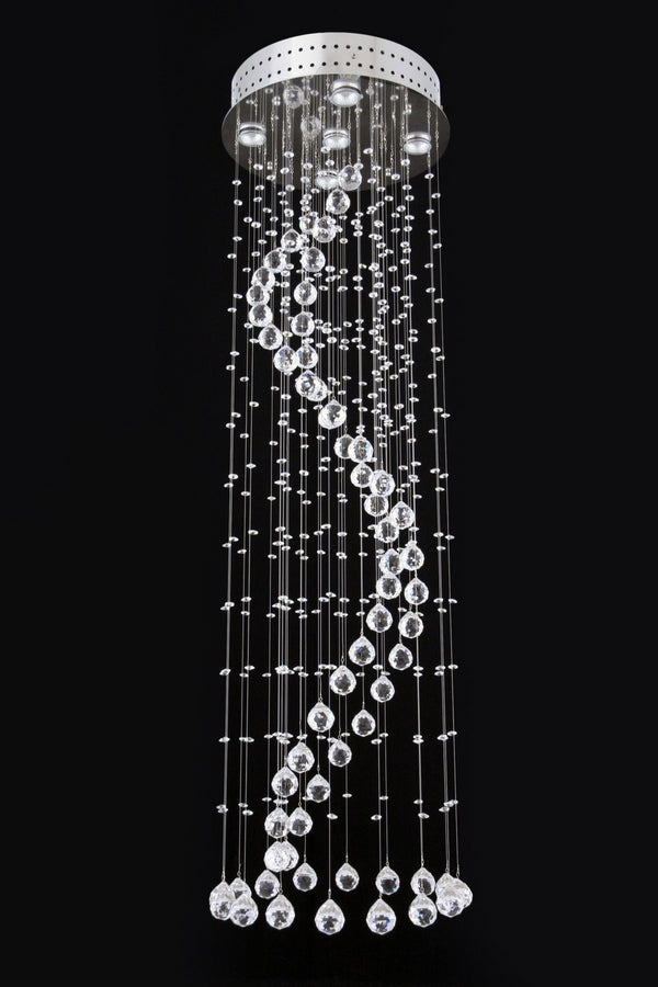 Suspension spirale en cristal