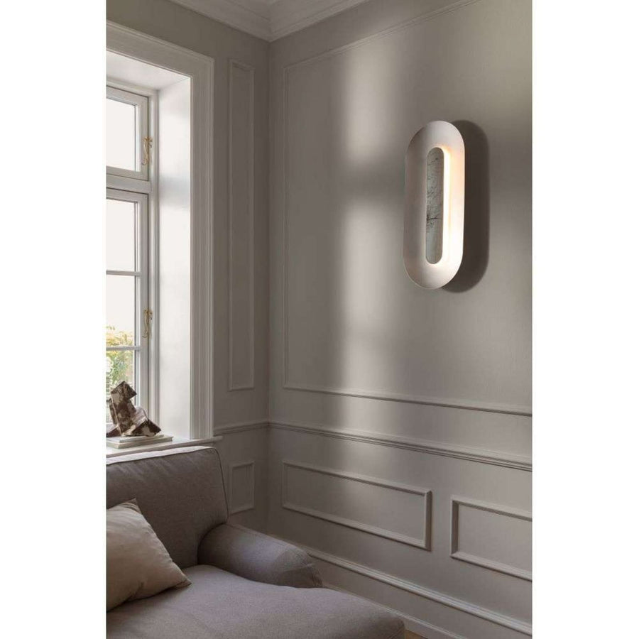 Applique murale LED Sasi en métal, argenté, hauteur 65 cm