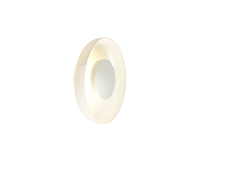 Applique murale LED Aura Plus en verre, blanc, Ø 25,3 cm