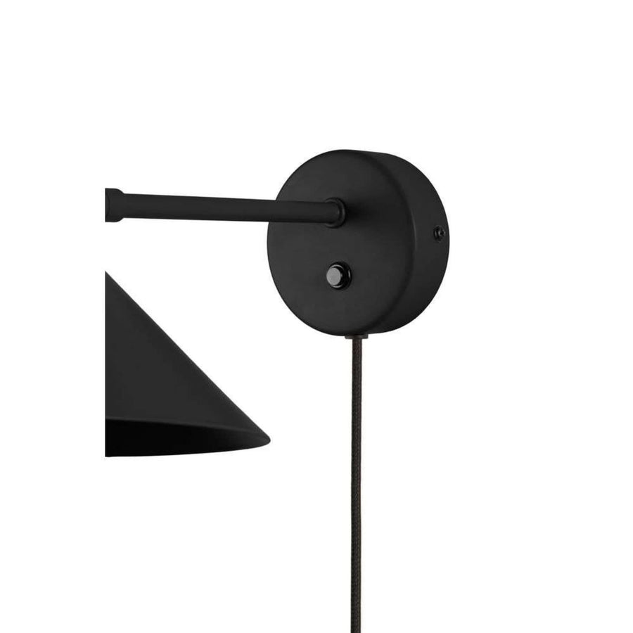 Applique murale Cannes en métal, noir, Ø 20 cm