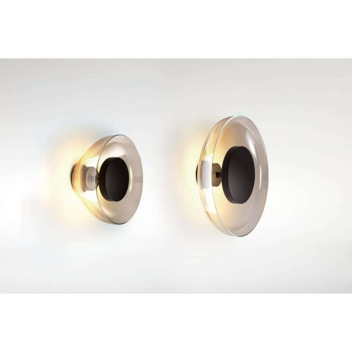 Applique murale LED Aura Plus en aluminium, transparent, Ø 25,3 cm