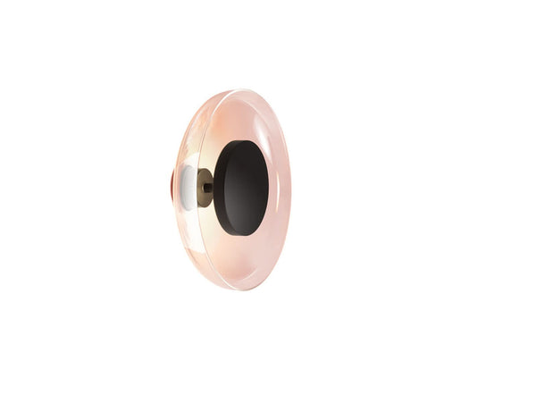 Applique murale LED Aura Plus en verre, cuivré, Ø 25,3 cm