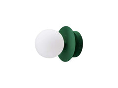 Applique murale ART Deco en verre, vert et blanc, Ø 16 cm, IP44