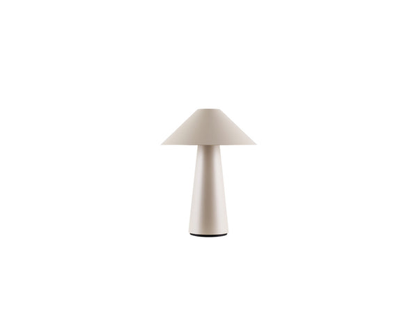Lampe à poser d'extérieur LED rechargeable Cannes, beige, Ø 19,2 cm, IP44