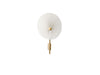 Applique murale LED Liris Laiton en coton, laiton et blanc, hauteur 45 cm