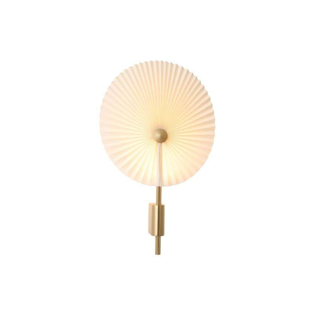 Applique murale LED Liris Laiton en coton, laiton et blanc, hauteur 45 cm