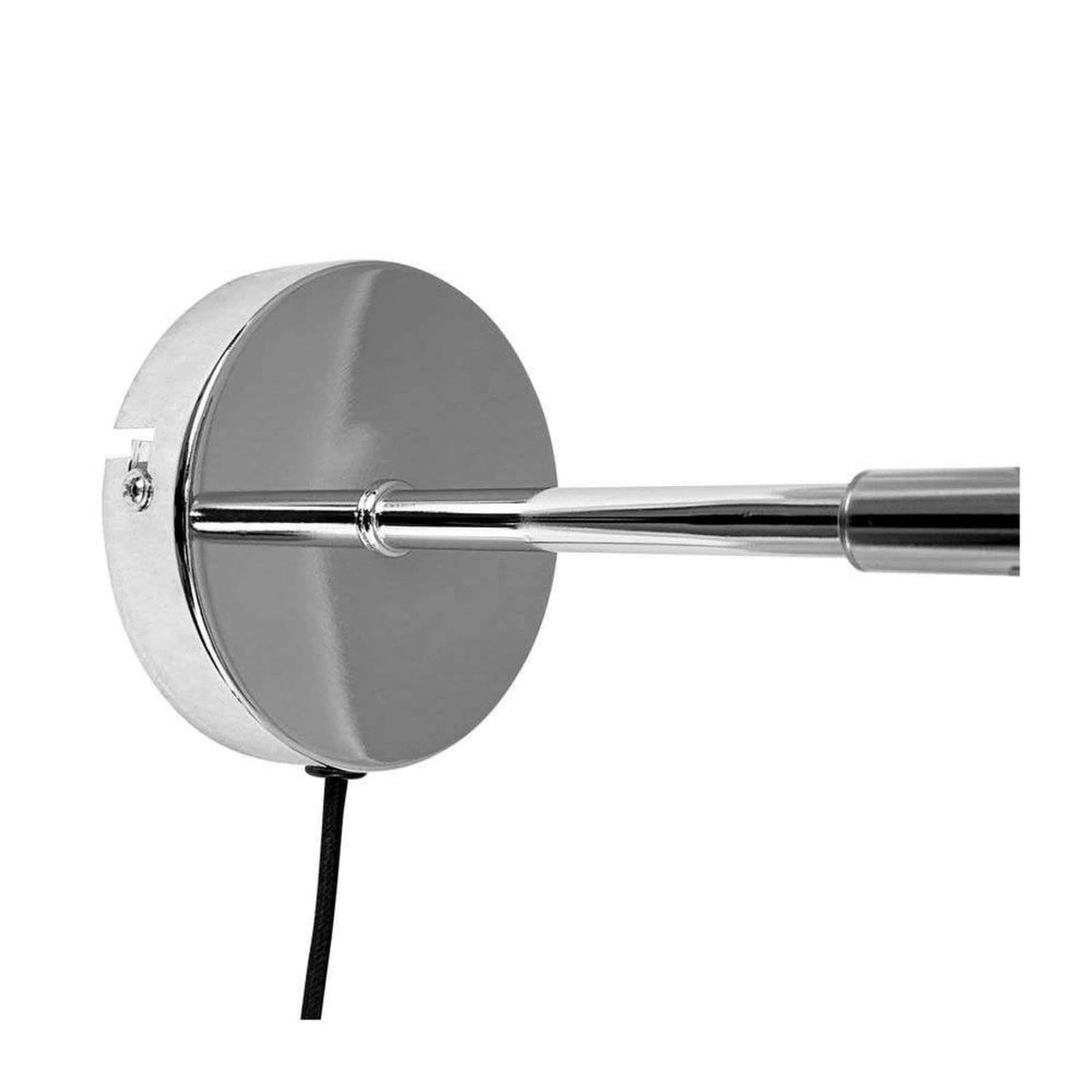 Applique murale DL12 en métal, chromé, Ø 12 cm
