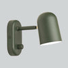 Applique murale Buddy en acier, vert foncé, hauteur 12 cm