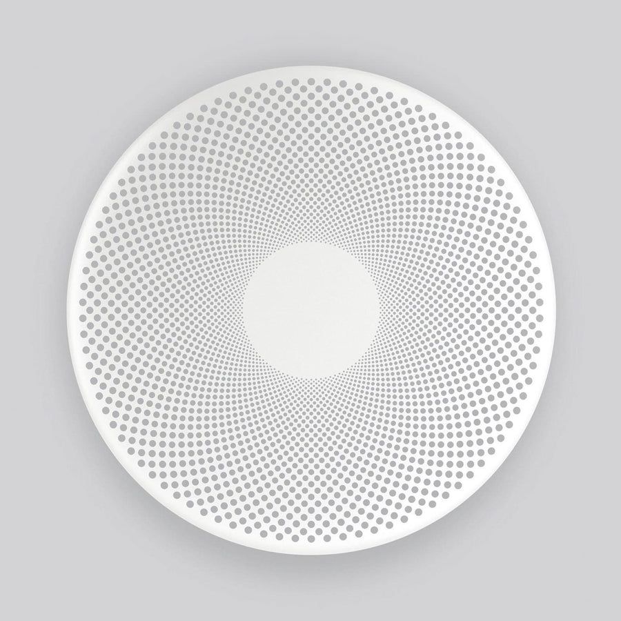 Applique murale LED Glint en acier, blanc mat, Ø 36 cm