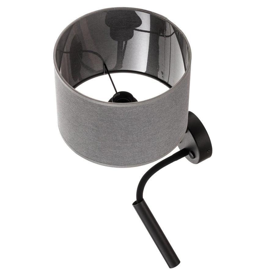 Applique murale Hotel Plus en tissu, gris et noir, hauteur 50 cm