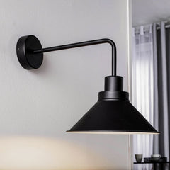 Applique murale Craft I en acier, noir et blanc, hauteur 30 cm