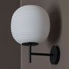 Applique murale Lantern Small en verre, noir et blanc, hauteur 30 cm