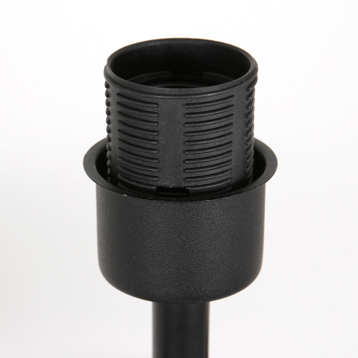 Lampe de table noire Stang 7194ZW avec interrupteur rotatif et abat-jour en lin noir et doré