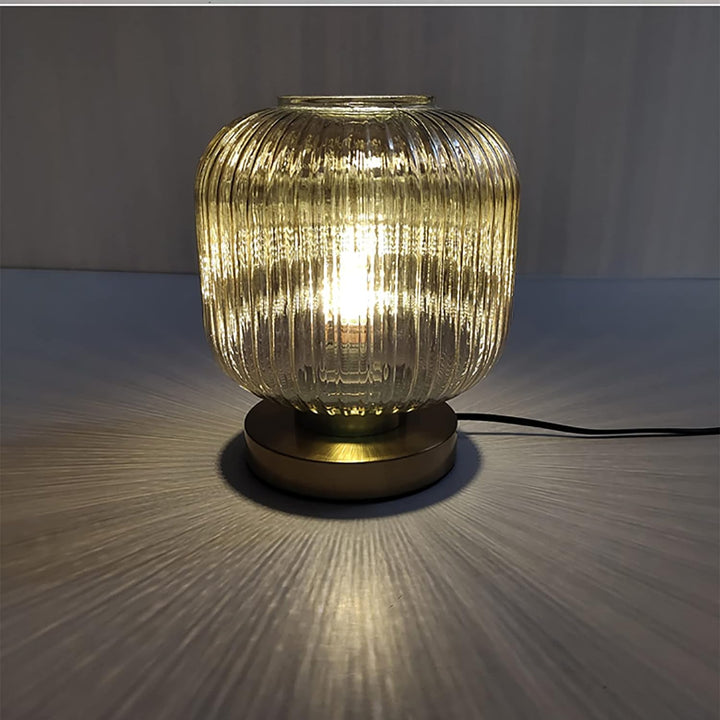 Lampe à Poser en Verre | Lueur Ciselée | Designix - Lampe de chevet    - https://designix.fr/